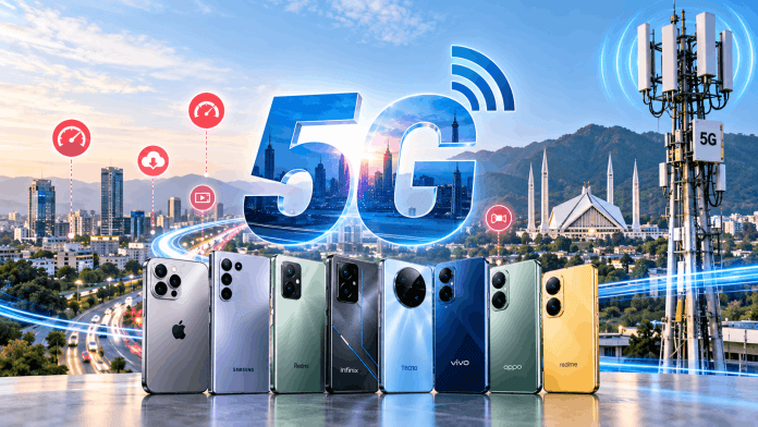 5G in Pakistan with compatible iPhone, Samsung, Xiaomi, Infinix, Tecno, vivo, OPPO and realme phones