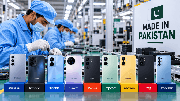 Locally assembled phones in Pakistan from Samsung, Infinix, Tecno, vivo, Redmi, OPPO, realme, itel and VGO TEL